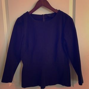 Black J.Crew peplum top